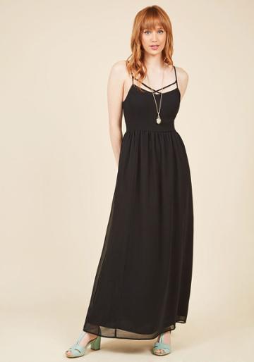  Envision The Mission Maxi Dress In Noir In 2x