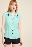  Mid-century Mew-dern Button-up Top In S