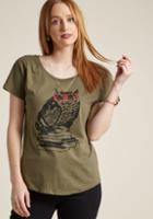 Modcloth Know-it-owl Graphic Tee In Xxxl