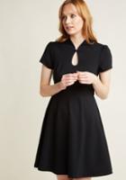 Modcloth High Society Style Short Sleeve Dress In Black In 2x