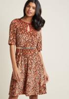 Modcloth Present The Event Velvet Dress In Amber In M