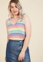  Infinite Options Tank Top In Bright Stripes In S