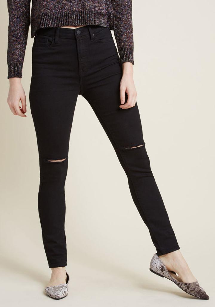 Modcloth Rad Attitude Distressed Skinny Jeans In 1