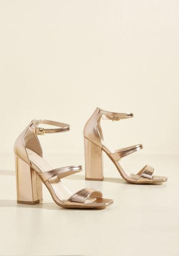 Modcloth Celebrate Good Shines Block Heel In 6