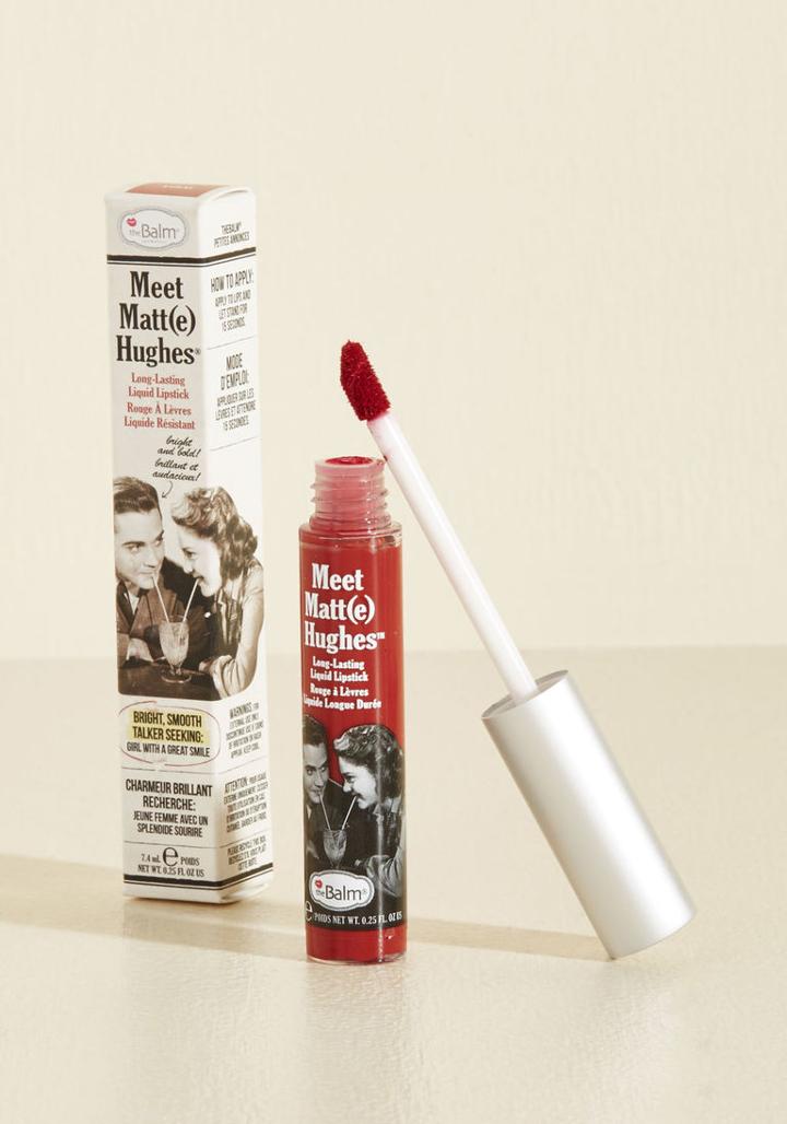 Thebalm In No Time Matte Liquid Lipstick In Dark Red