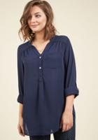 Modcloth Pam Breeze-ly Tunic In Navy