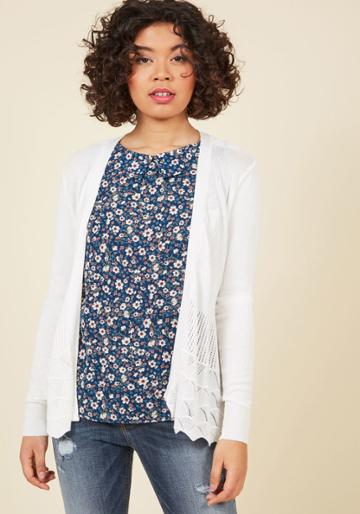 Modcloth The Answer To Your Layers Cardigan In 3x