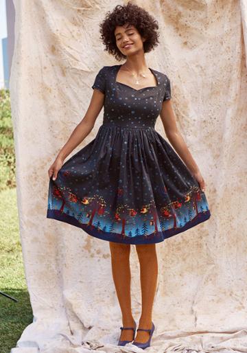 Banned Banned Bold Me Over A-line Midi Dress In Nighttime In L