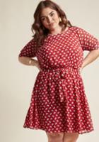 Modcloth Short-sleeved A-line Work Dress In S