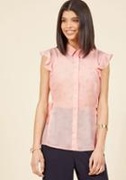  Energetic Effort Button-up Top In Pink Planes In 1x