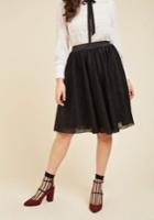  Tulle Of The Trade A-line Skirt In Noir In Xs