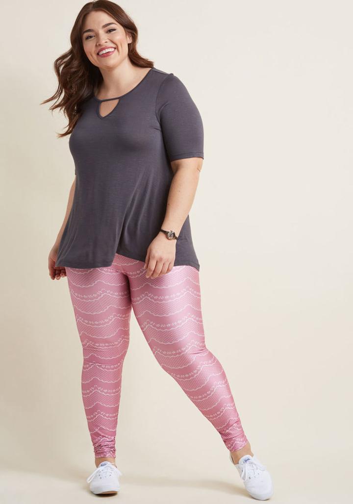 Modcloth Sweet Scallops Leggings In Xs