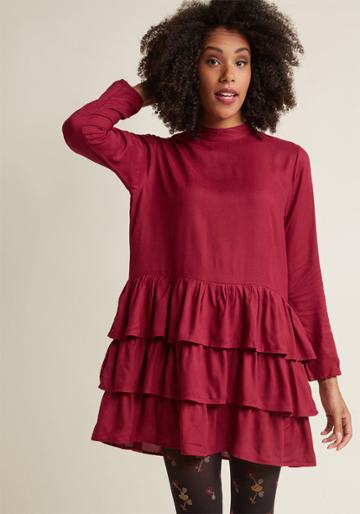 Companiafantastica Compania Fantastica All Ruffled Up Shift Dress In S