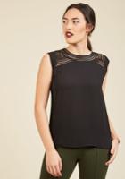  Creative Mixer Sleeveless Top In Black In S