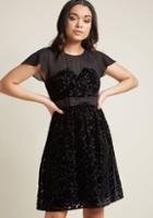 Modcloth Illusion A-line Dress With Flutter Sleeves In Xxs