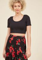  On Crop Of The World Cotton Top In Black In 3x