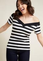 Hellbunny Hell Bunny Lindy Hop And Roll Off-shoulder Top In 4x
