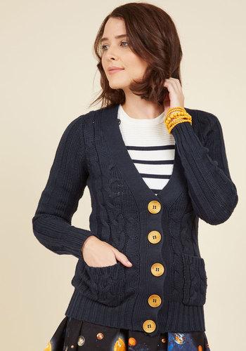  Your Fireside Of The Story Cardigan In Navy In Xs