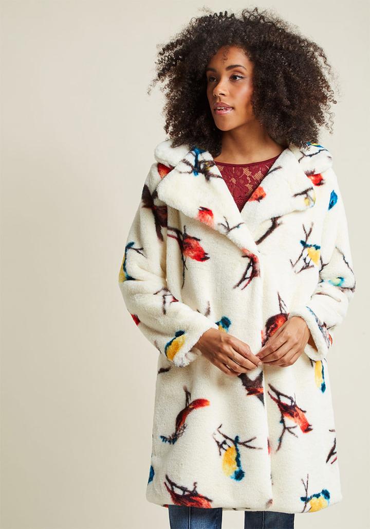 Modcloth Aloft With Softness Coat In M/l
