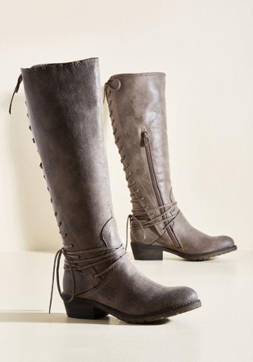 Modcloth Tie, Tie Again Block Heel Boot