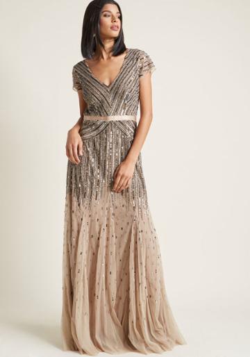Adriannapapell Adrianna Papell Orchestral Opening Maxi Dress In 12