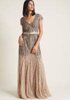 Adriannapapell Adrianna Papell Orchestral Opening Maxi Dress In 12