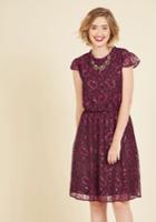  Fanfare Variable Lace Dress In Magenta In Xs