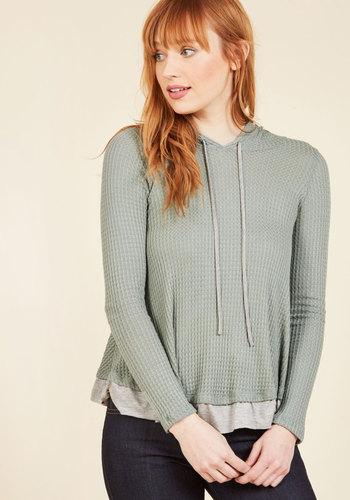  Thoroughly Thermal Hoodie In Sage In M