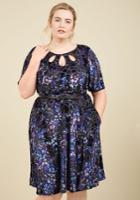  Present The Event Velvet Dress In Indigo In Xxs