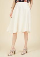  Just This Sway Midi Skirt In Ivory In Xl