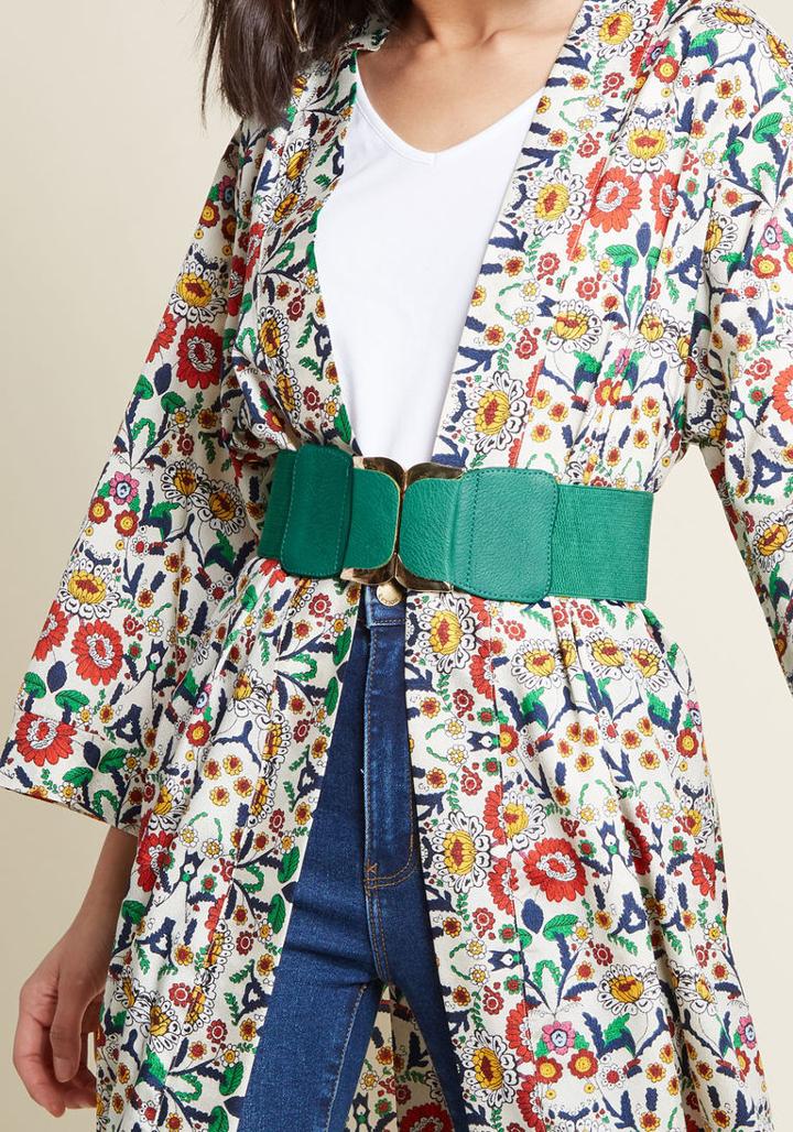 Modcloth Brake For Boldness Belt In Teal In Plus