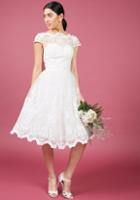 Modcloth Chi Chi London Exquisite Elegance Lace Dress In White