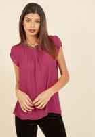  Charmer In Charge Top In Raspberry In M