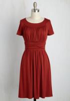 Modcloth Style Obsession Jersey Dress In Paprika In Xl