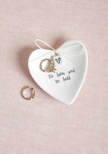 Modcloth Wedded Sentiments Ceramic Ring Dish