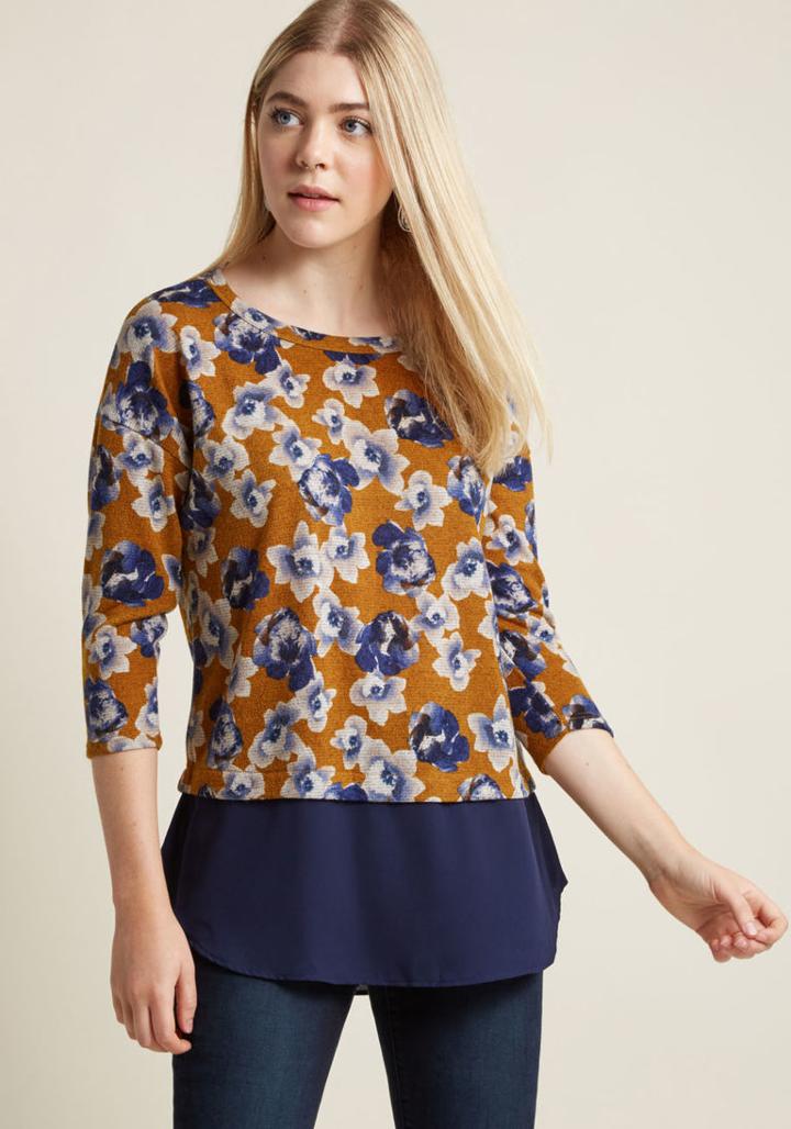 Modcloth Ready And Agreeable Knit Top In Xl