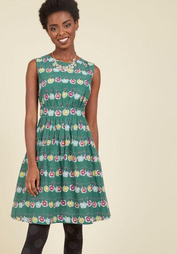  Too Much Fun A-line Dress In Holiday Lights In Xxs
