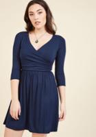  Everywhere You Flow Jersey Dress In Navy In S
