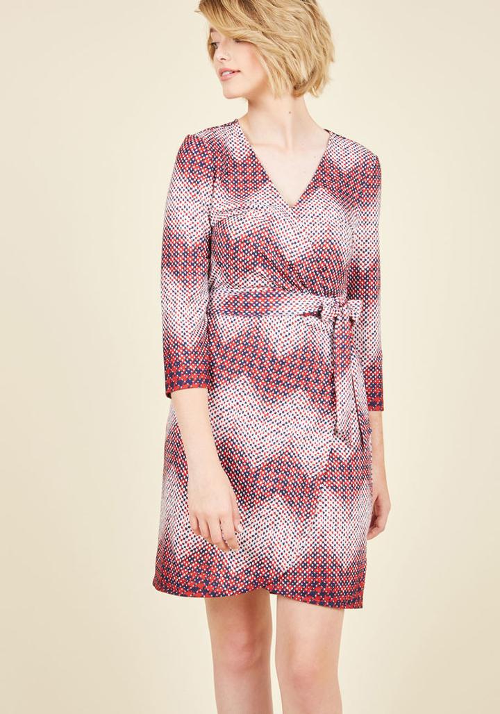 Modcloth Transformative Tutorial Wrap Dress In Xs