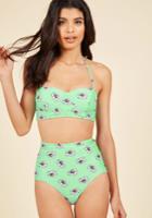  Vacation Daisies Swimsuit Bottom In Mint In Xl
