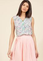 Modcloth Cafe Au Soleil Sleeveless Top In Swimmers In L