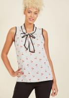 Modcloth Tie Neck Sleeveless Top In L