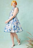  Waving From The Waterfront A-line Dress In Maps In 3x