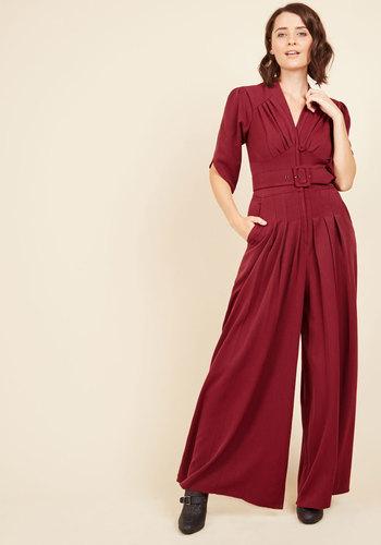  The Embolden Age Jumpsuit In Burgundy In Xl
