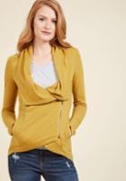 Modcloth Airport Greeting Cardigan In Honey In Xs
