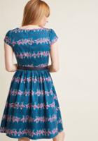 Modcloth Frondescent Fete A-line Dress In Ballerinas In Xs