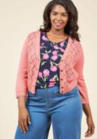 Modcloth Adored Addition Cardigan In Dusty Rose