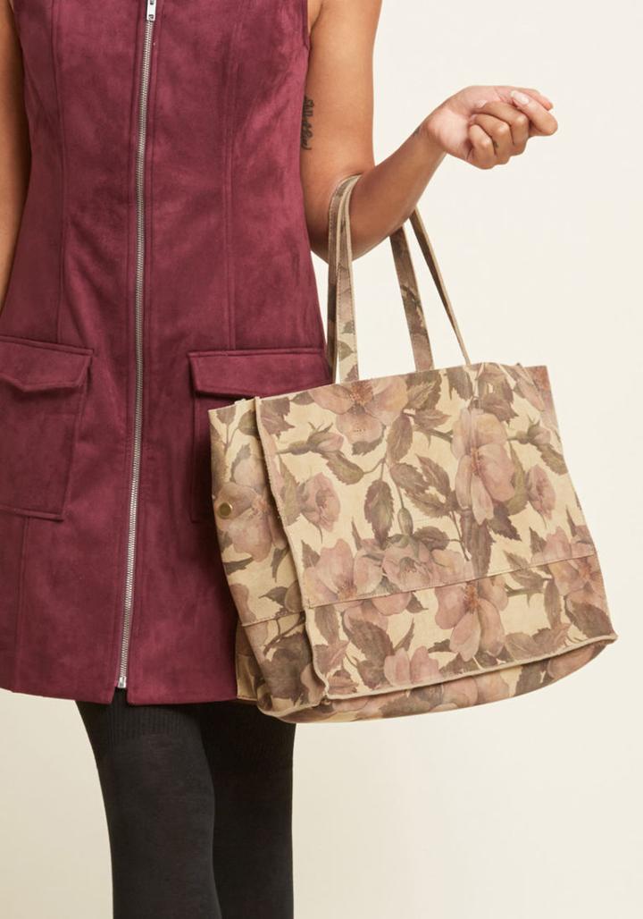 Modcloth Necessary Refresh Suede Tote Bag