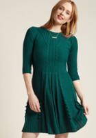 Modcloth Warm Cider Sweater Dress In Forest In L