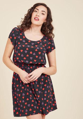  Oh My Gosh A-line Dress In Hearts In Xl